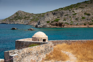 View of neighbour island of Spinalonga, Greece, Crete, Kalydon View of neighbour island of Spinalonga, Greece, Crete, Kalydon